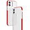 Ntech Hoesje Geschikt voor iPhone 11 Anti Shock Hoesje - Rood & Transparant