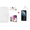 Ntech Hoesje Geschikt voor iPhone 11 Pro Max Portemonnee hoesje + 2X Screenprotector - Wit