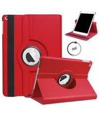 Ntech iPad 2021 Hoes - iPad 2020 hoes - iPad 2019 hoes 10.2" 360° draaibare Hoes - Rood