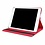 Ntech Hoes geschikt voor iPad 2021 / 2020 / 2019 (9e/8e/7e Generatie / 10.2 inch) 10.2" 360° draaibare Hoes - Rood