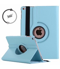 Ntech iPad 2021 Hoes - iPad 2020 hoes - iPad 2019 hoes 10.2" 360° draaibare Hoes - Licht Blauw