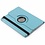 Ntech Hoes geschikt voor iPad 2021 / 2020 / 2019 (9e/8e/7e Generatie / 10.2 inch) 10.2" 360° draaibare Hoes - Licht Blauw