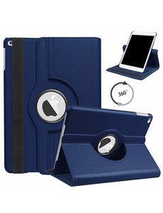 Ntech iPad 2021 Hoes - iPad 2020 hoes - iPad 2019 hoes 10.2" 360° draaibare Hoes - Donker Blauw