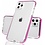 Ntech Hoesje Geschikt voor iPhone 11 Pro Max Anti Shock Hoesje - Roze & Transparant