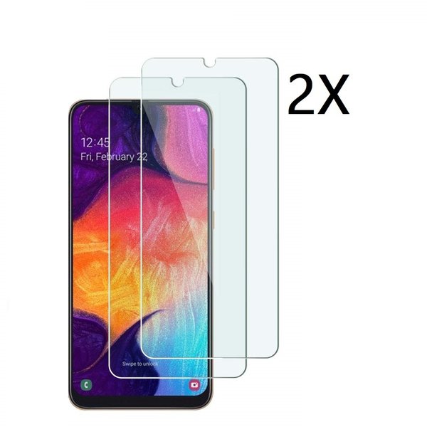 Ntech 2Pack Screenprotector Geschikt voor Samsung Galaxy A50s/A30s - Screenprotector Tempered glass
