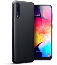 Ntech Hoesje Silicone Hoesje Flexibel & Scratch Resistent TPU Case Samsung Galaxy A50s/A30s - Zwart