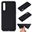 Ntech Hoesje Silicone Hoesje Flexible & Scratch Resistent TPU Case Hoesje Geschikt Voor Samsung Galaxy A50s/A30s - Zwart + Full Cover Glazen Screenprotector Zwart