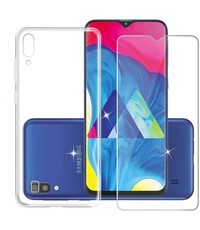 Ntech Samsung Galaxy A50s/A30s Hoesje Transparant TPU + Glazen Screenprotector