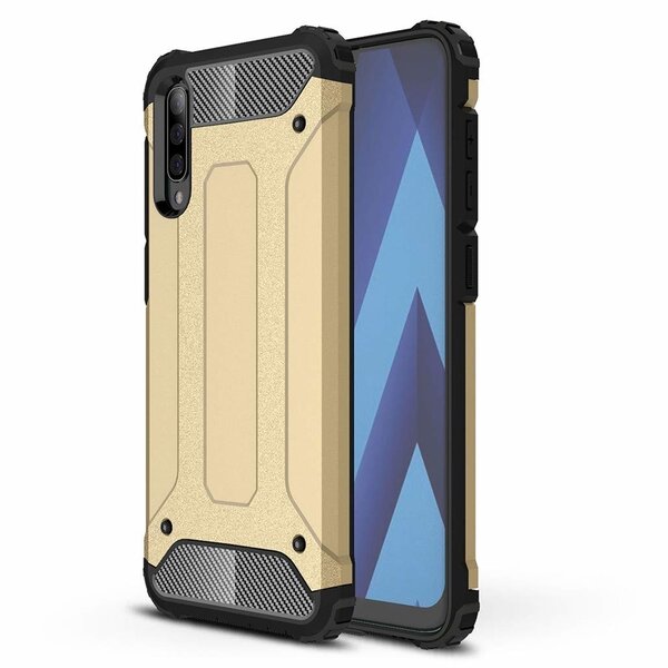 Ntech Hoesje Geschikt Voor Samsung Galaxy A50s/A30s Hybrid Armor Hoesje - Goud