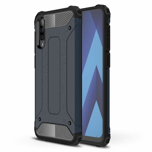 Ntech Hoesje Geschikt Voor Samsung Galaxy A50s/A30s Hybrid Armor Hoesje - Blauw