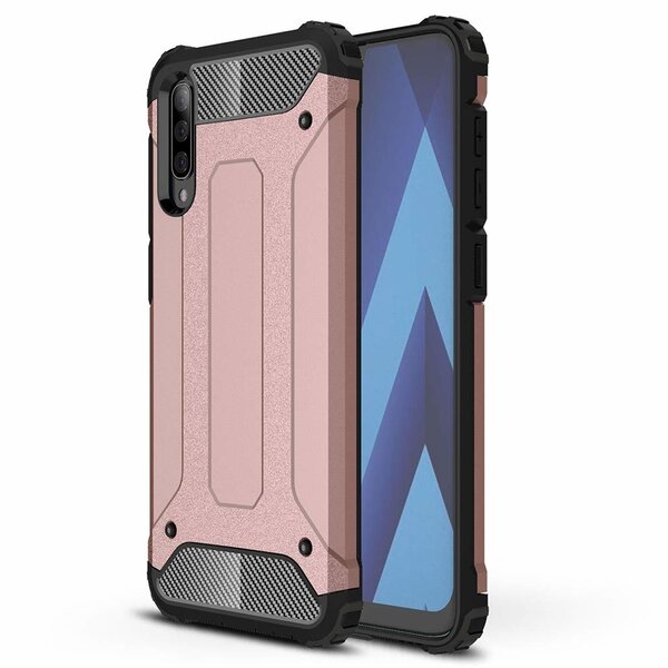 Ntech Hoesje Geschikt Voor Samsung Galaxy A50s/A30s Hybrid Armor Hoesje - Rose Goud