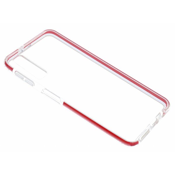 Ntech Hoesje Geschikt Voor Samsung Galaxy A50s/A30s Rood &Transparant Anti Shock Back hoesje