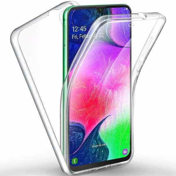 Ntech Hoesje Geschikt Voor Samsung Galaxy A50s/A30s Dual TPU hoesje ( Voor en Achter) Transparant