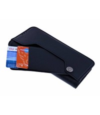 Ntech Samsung Galaxy A50s/A30s Flip Hoesje & Uitschuifbare Pasjeshouder Zwart