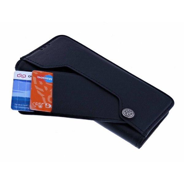 Ntech Samsung Galaxy A50s/A30s Flip Hoesje & Uitschuifbare Pasjeshouder Zwart