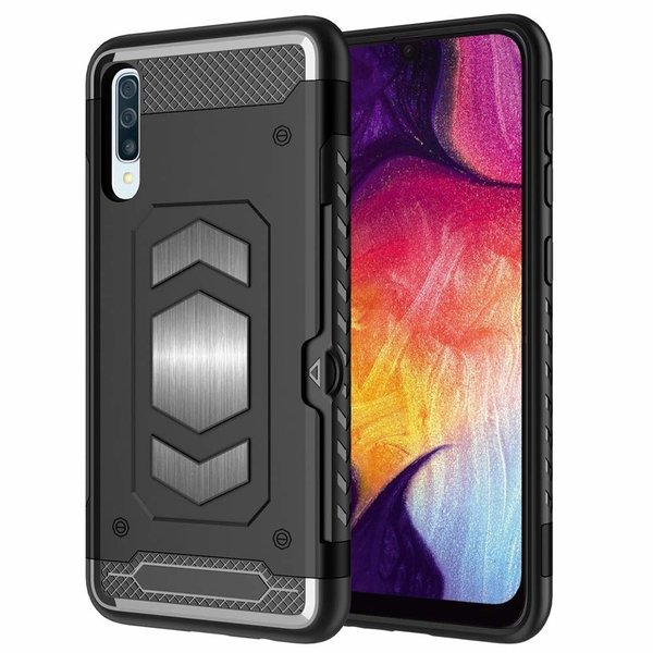 Ntech Luxe Armor Hoesje Geschikt Voor Samsung Galaxy A50s/A30s - Zwart