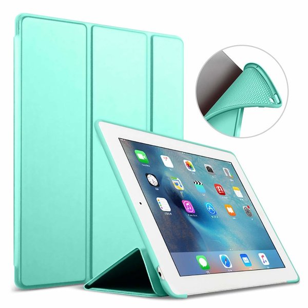 Ntech Hoes geschikt voor Apple iPad 10.2 (2019 / 2020 / 2021) Smart hoes Trifold - Mint Groen