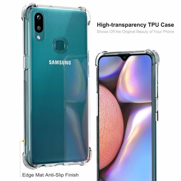 Ntech Hoesje Geschikt Voor Samsung Galaxy A10s Anti Shock Hoesje -Transparant