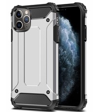 Ntech Apple iPhone 11 Pro Max Armor Hoesje - Zilver