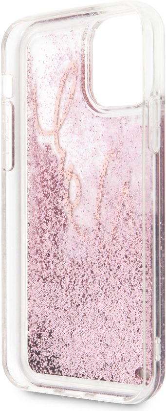 Apple Iphone 11 Pro Max Rose Gold Karl Lagerfeld Backcover Hoesje Glitter Signature Klhcn65trksrg Phonecompleet Nl