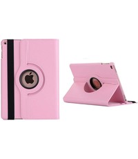 Ntech iPad 2021 Hoes - iPad 2020 hoes - iPad 2019 hoes 10.2" 360° draaibare Hoes - Licht Rose