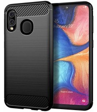 Ntech Samsung Galaxy A20e Hoesje Brushed TPU - Matt Zwart