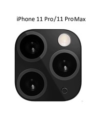 Ntech Apple Geschikt voor iPhone 11 Pro (Max) Camera Lens Metal Protector - Zwart