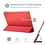 Ntech Hoes geschikt voor iPad 2021 Silicone hoesje soft cover Rood - Hoes geschikt voor iPad 2021 / 2020 / 2019 (9e/8e/7e Generatie / 10.2 inch) Smart hoes Trifold - Hoes geschikt voor iPad 2020 hoes