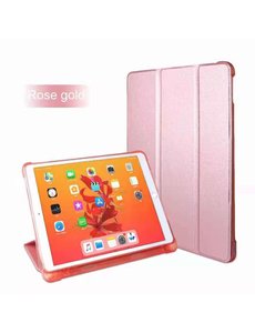 Ntech Apple iPad (2019 / 2020) 10.2 /Air 10.5 (2019) Smart hoes Tri-Fold met Apple Pencil Houder - Rosegoud