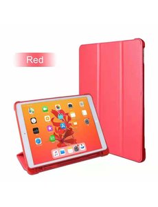 Ntech Apple iPad (2019 / 2020) 10.2 /Air 10.5 (2019) Smart hoes Tri-Fold met Apple Pencil Houder - Rood