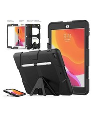 Ntech Apple iPad 2019 / 2020 10.2" Extreme Armor hoes met Pencil Houder - Zwart