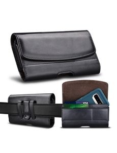 Ntech Luxe Riem Holster Hoesje 5.0" Huawei P30 lite / P30 Lite New Edition / P20 lite/ P Smart 2019 - Zwart