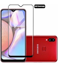 Ntech Samsung Galaxy A10s full cover Screenprotector Tempered Glass - Zwart