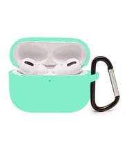 Ntech Apple AirPods Pro Soft Silicone Hoesje Met sleutelhanger - Mint Groen