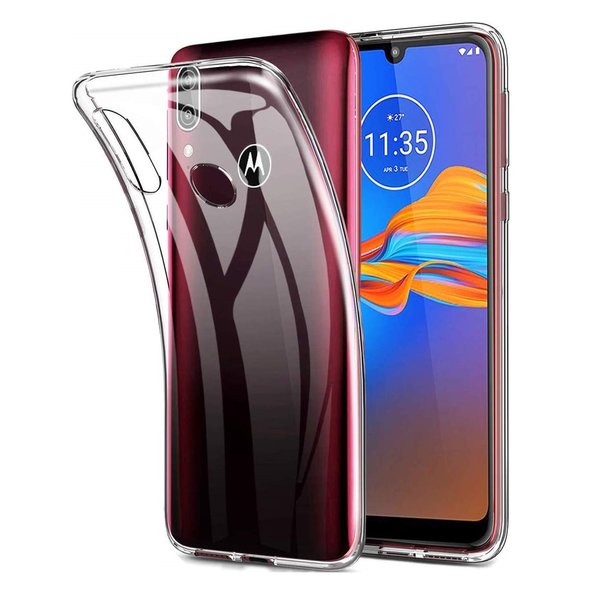 Ntech Hoesje geschikt voor Motorola Moto E6 Plus TPU Hoesje Back Case - Transparant