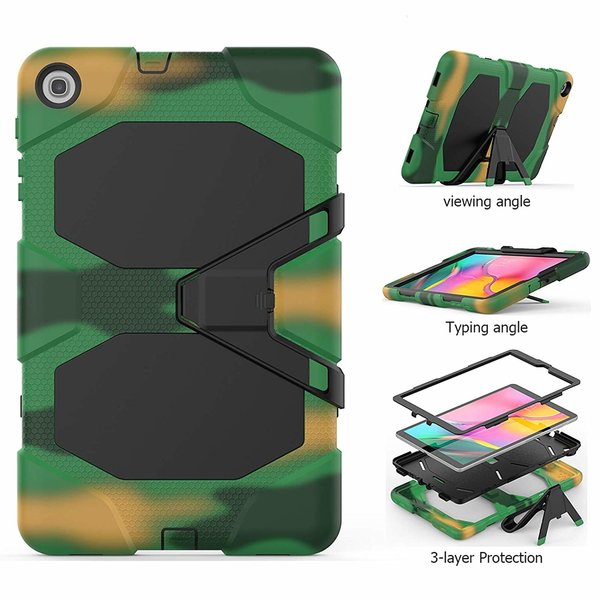 Ntech Hoes Geschikt voor Samsung Galaxy Tab A 10.1 (2019) Extreme Armor hoes - Camouflage