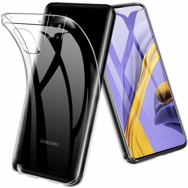 Ntech Hoesje Geschikt Voor Samsung Galaxy A51 Hoesje TPU Back Cover - Transparant