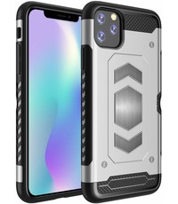 Ntech Luxe Armor Hoesje - Apple iPhone 11 Pro Max - Zilver