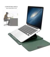 Ntech MacBook Air (2019 / 2020) 13.3 Inch Sleeve 4 piece set Spatwater proof Hoes met handvat - Groen