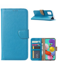 Ntech Samsung Galaxy A51 Portemonnee hoesje / Boek hoesje - Turquoise