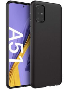 Ntech Samsung Galaxy A51 TPU hoesje backcover - Zwart