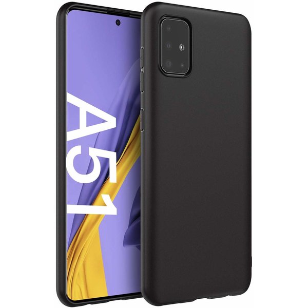 Ntech Hoesje Geschikt Voor Samsung Galaxy A51 TPU hoesje Back Cover - Zwart