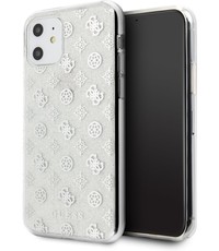Guess iPhone 11 Backcase hoesje - Guess - Glitter Zilver - TPU