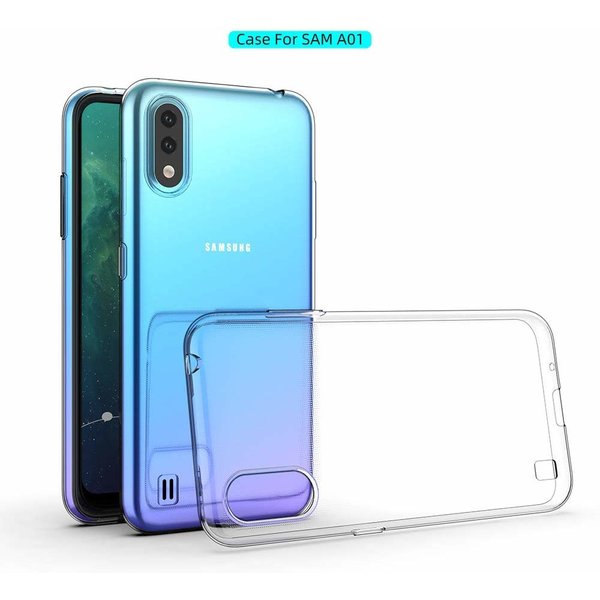 Ntech Hoesje Geschikt Voor Samsung Galaxy A01Hoesje TPU Back Cover - Transparant