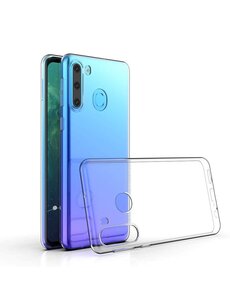 Ntech Samsung Galaxy A21 Hoesje TPU backcover - Transparant