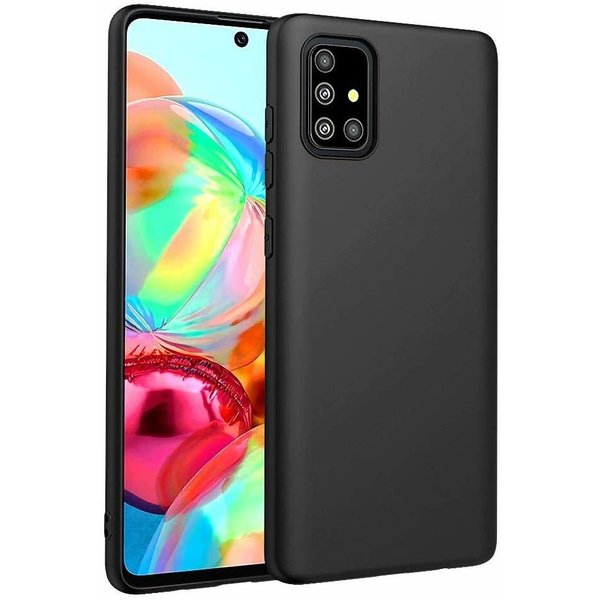 Ntech Hoesje Geschikt Voor Samsung Galaxy A71 TPU hoesje Back Cover - Zwart