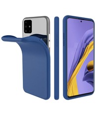 Ntech Nano Silicone Back Hoesje voor Samsung Galaxy A51 - Blauw