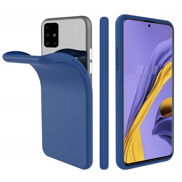 Ntech Nano Silicone backcover hoesje Geschikt Voor Samsung Galaxy A51 - Blauw