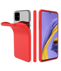 Ntech Nano Silicone Back Hoesje voor Samsung Galaxy A51 - Rood