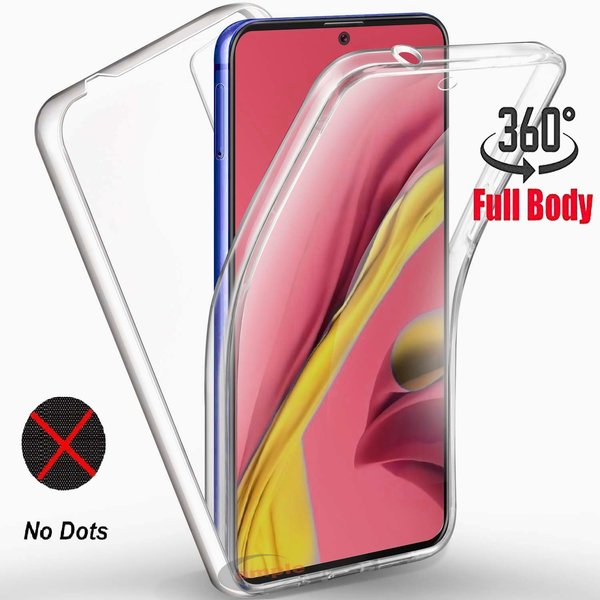 Ntech Hoesje Geschikt Voor Samsung Galaxy A51 Hoesje 360° TPU 2 in 1 Case Transparant